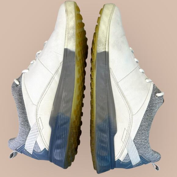 Ecco Womens Leather Golf Shoes Gortex S-Three Spikeless Sz. 9 - 9.5 Wide Cream - Picture 7 of 13